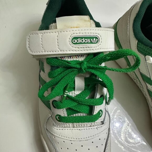 Adidas Forum Low Green White Sneakers Retro Classic 80s Style Shoes - Picture 5 of 8